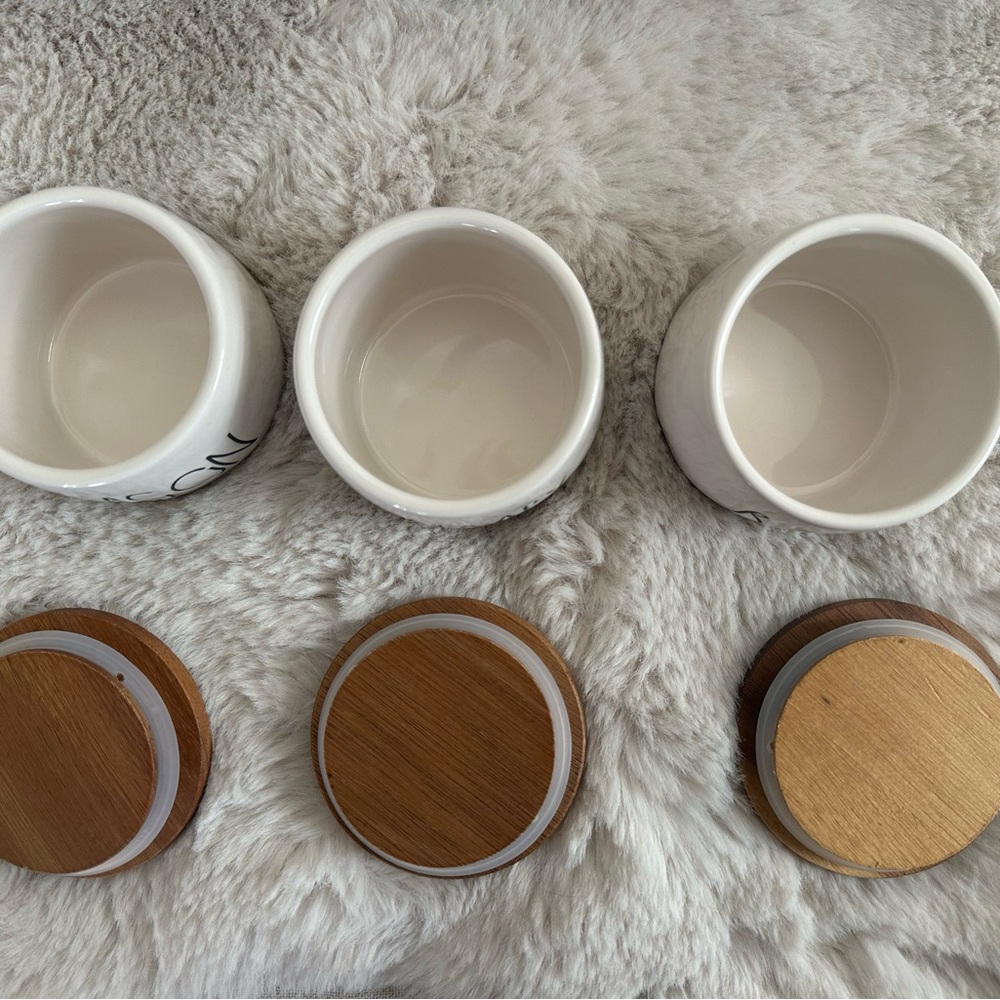 Rae Dunn Ceramic Spice Jars with Wood Lid - Picture 4 of 7